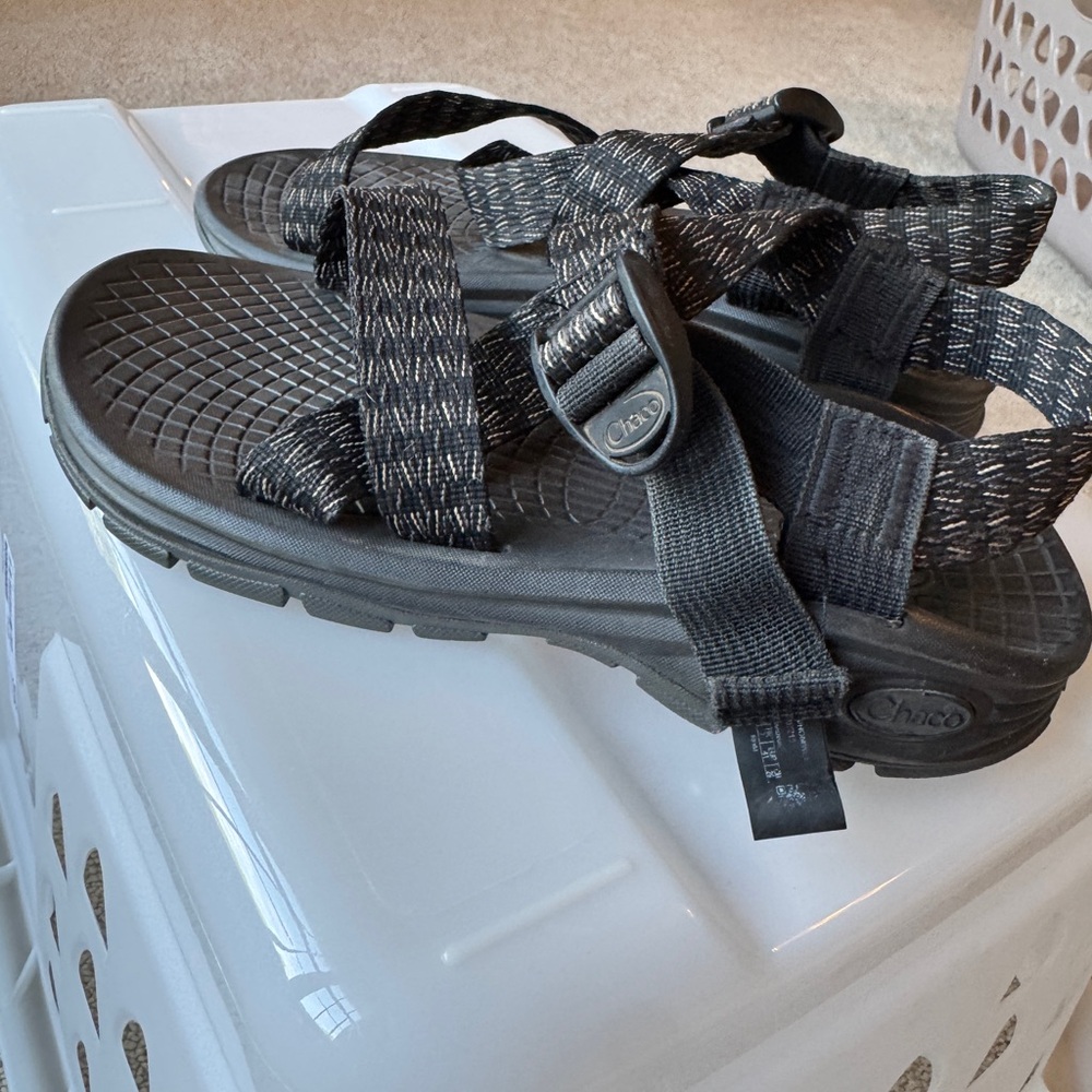 Chaco Men's Black and Gray Sandals - Picture 5 of 6